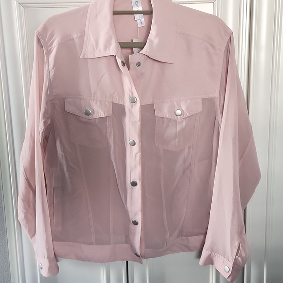 NWT &BASICS | Sheer Trucker Jacket - Picture 15 of 16